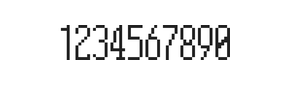 5×12数字点阵字体 ddN512AB1229