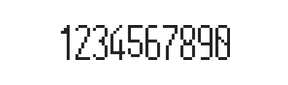 5×12数字点阵字体 ddN512AB1230