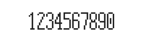 5×12数字点阵字体 ddN512AB1231