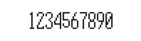 5×12数字点阵字体 ddN512AB1235