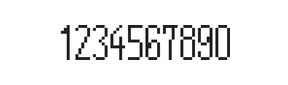 5×12数字点阵字体 ddN512AB1239