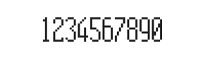 5×12数字点阵字体 ddN512AB1242