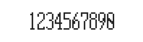 5×12数字点阵字体 ddN512AB1246