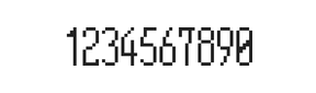 5×12数字点阵字体 ddN512AB1248