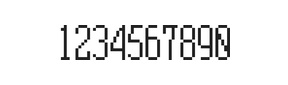 5×12数字点阵字体 ddN512AB1249