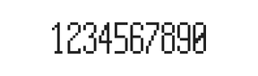 5×12数字点阵字体 ddN512AB1250