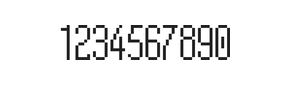 5×12数字点阵字体 ddN512AB1253