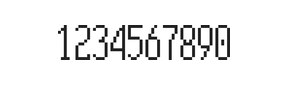 5×12数字点阵字体 ddN512AB1262