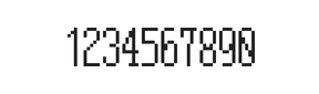 5×12数字点阵字体 ddN512AB1267