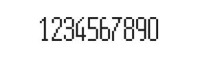 5×12数字点阵字体 ddN512AB1273