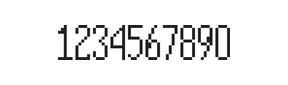 5×12数字点阵字体 ddN512AB1282