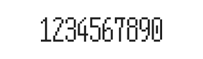 5×12数字点阵字体 ddN512AB1283