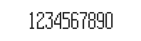 5×12数字点阵字体 ddN512AB1286