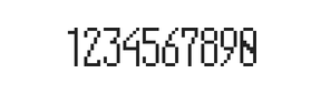 5×12数字点阵字体 ddN512AB1289