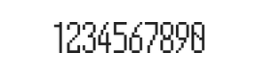 5×12数字点阵字体 ddN512AB1293