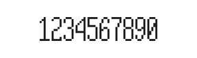 5×12数字点阵字体 ddN512AB1294