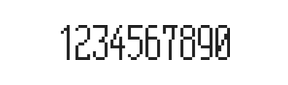 5×12数字点阵字体 ddN512AB1295