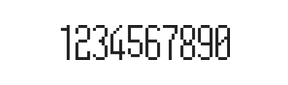5×12数字点阵字体 ddN512AB1302