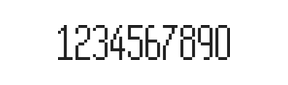 5×12数字点阵字体 ddN512AB1309