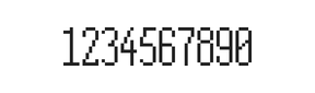 5×12数字点阵字体 ddN512AB1312