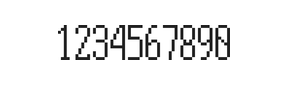 5×12数字点阵字体 ddN512AB1315