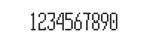 5×12数字点阵字体 ddN512AB1318