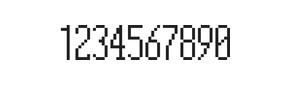 5×12数字点阵字体 ddN512AB1319