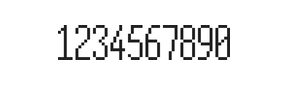 5×12数字点阵字体 ddN512AB1321