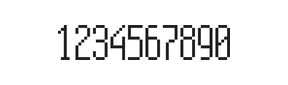 5×12数字点阵字体 ddN512AB1322