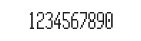 5×12数字点阵字体 ddN512AB1326