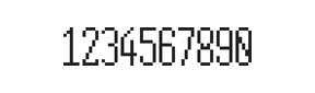5×12数字点阵字体 ddN512AB1327