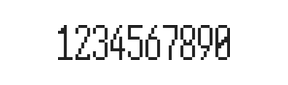 5×12数字点阵字体 ddN512AB1330