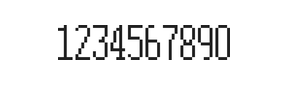 5×12数字点阵字体 ddN512AB1336