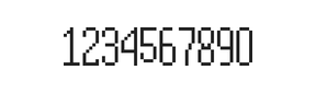 5×12数字点阵字体 ddN512AB1339