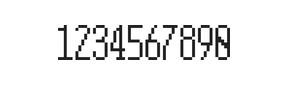 5×12数字点阵字体 ddN512AB1343