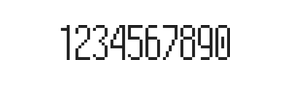 5×12数字点阵字体 ddN512AB1347