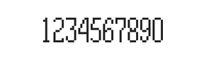 5×12数字点阵字体 ddN512AB1349