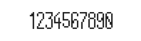 5×12数字点阵字体 ddN512AB1355