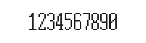 5×12数字点阵字体 ddN512AB1361