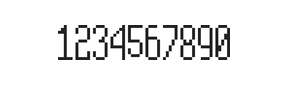 5×12数字点阵字体 ddN512AB1367