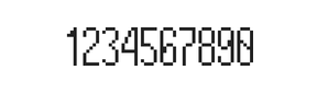5×12数字点阵字体 ddN512AB1368