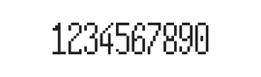 5×12数字点阵字体 ddN512AB1370
