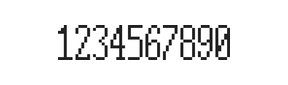 5×12数字点阵字体 ddN512AB1373