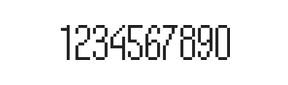 5×12数字点阵字体 ddN512AB1376