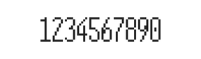5×12数字点阵字体 ddN512AB1377