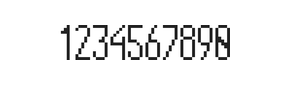 5×12数字点阵字体 ddN512AB1378