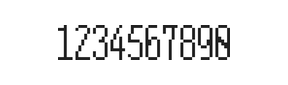 5×12数字点阵字体 ddN512AB1380