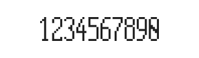 5×12数字点阵字体 ddN512AB1384