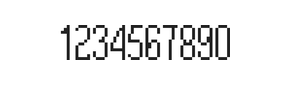 5×12数字点阵字体 ddN512AB1386
