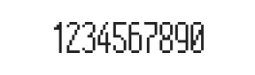 5×12数字点阵字体 ddN512AB1387